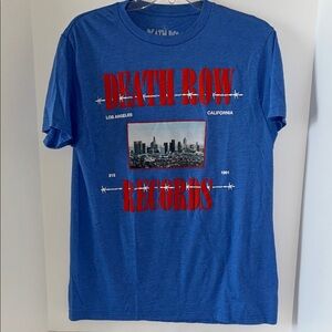 Ripple Junction Blue Shirt Sleeve 2022 Death Row Records Men’s Large T Shirt